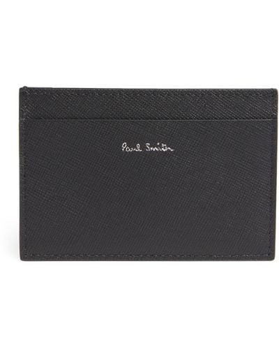 Paul Smith Leather Mini Blur Card Holder - Black