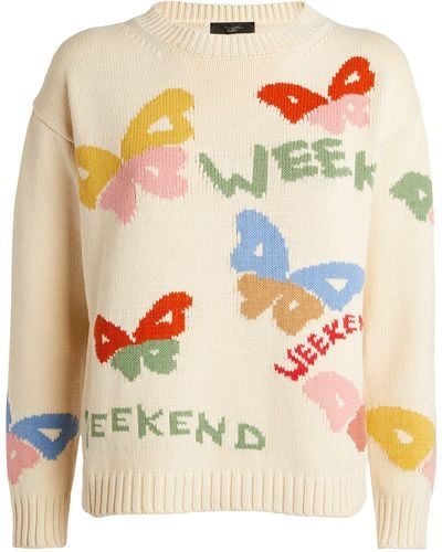 Weekend by Maxmara Butterfly Design Sweater - Metallic