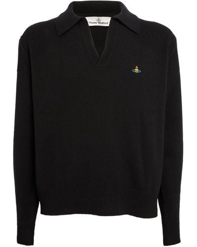 Vivienne Westwood Cotton-cashmere Mini Orb Sweater - Black