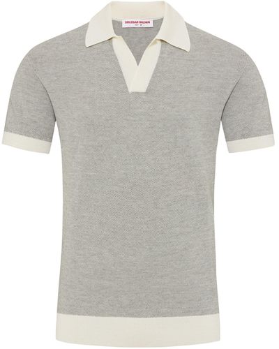 Orlebar Brown Contrast-trim Horton Polo Shirt - Gray
