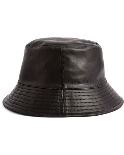 Yves Salomon Lambskin Bucket Hat - Black