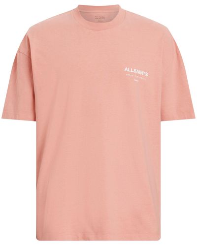 AllSaints Organic Cotton Underground T-shirt - Pink