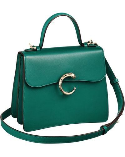 Cartier Leather Panthère De Top-handle Bag - Green