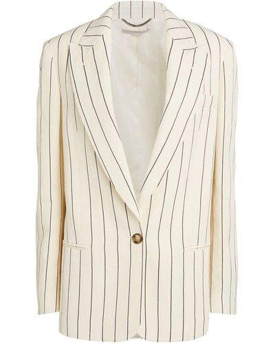 Stella McCartney Oversized Pinstripe Blazer - White