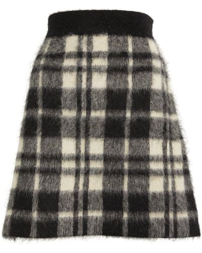 Polo Ralph Lauren Knitted Check Mini Skirt - Black