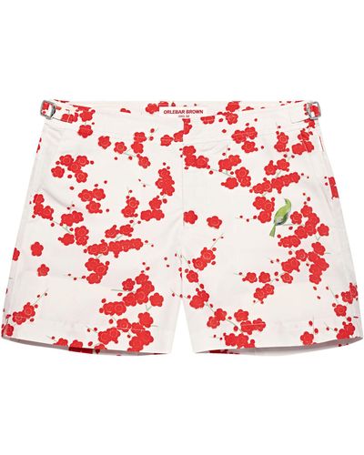 Orlebar Brown Floral Setter Swim Shorts - Red