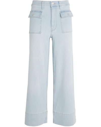 FRAME Cropped The 70s Straight Jeans - Blue