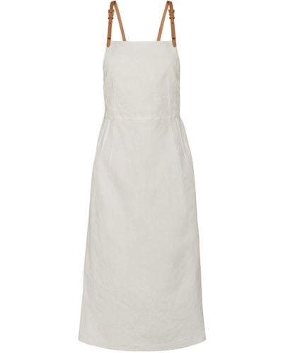 Prada Linen Midi Dress - White