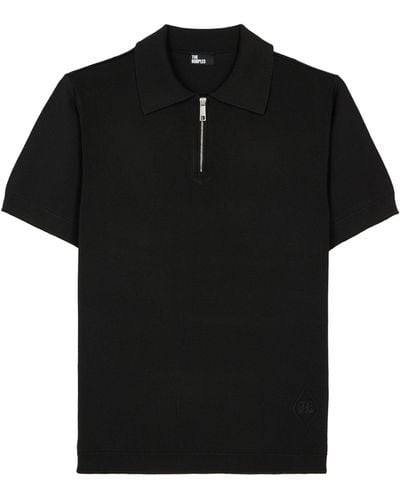 The Kooples Quarter-zip Polo Shirt - Black