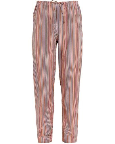 Paul Smith Cotton Signature Stripe Pajama Pants - Pink