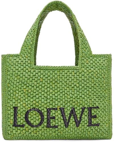 Loewe X Paula's Ibiza Small Font Tote Bag - Green