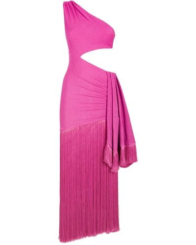 PATBO Fringed Maxi Dress - Pink