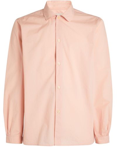 Officine Generale Cotton Long-sleeve Shirt - Pink