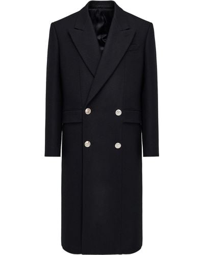 Alexander McQueen Wool Double-breasted Overcoat - Black