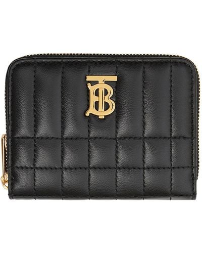 Burberry Leather Quilted Lola Zip-around Wallet - Black