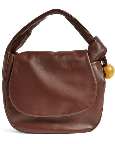 Jil Sander Medium Leather Sphere Shoulder Bag - Brown