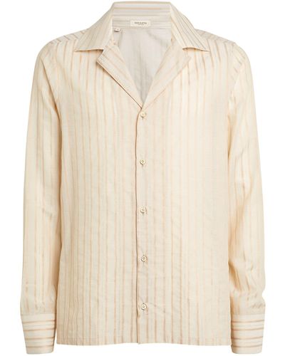 Giuliva Heritage Cotton-linen Striped Shirt - Natural