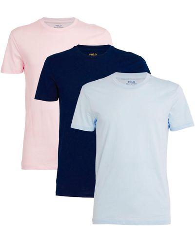 Polo Ralph Lauren Cotton Classic T-shirt (pack Of 3) - Blue