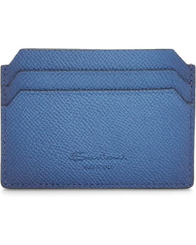 Santoni Leather Card Holder - Blue