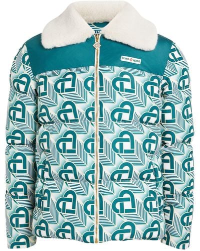 Casablancabrand Monogram Puffer Jacket - Green
