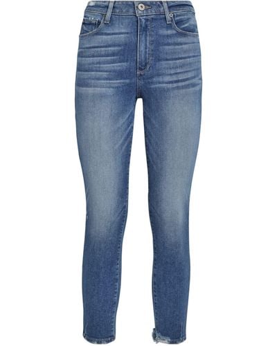 PAIGE Hoxton Cropped Jeans - Blue