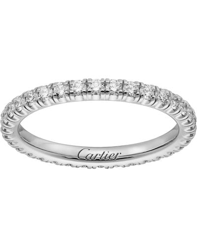 Cartier White Gold And Diamond Étincelle De Wedding Band - Metallic