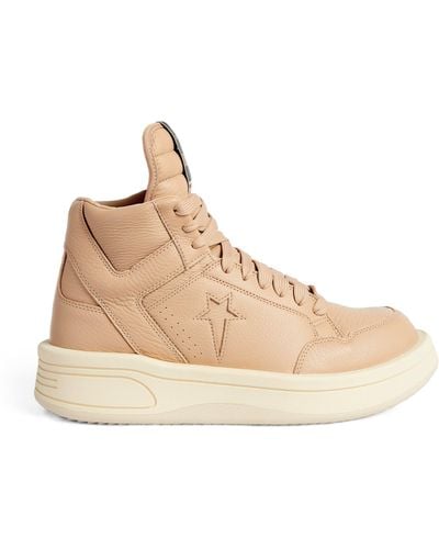 Rick Owens X Converse Drkshdw Turbowpn High-top Trainers - Natural
