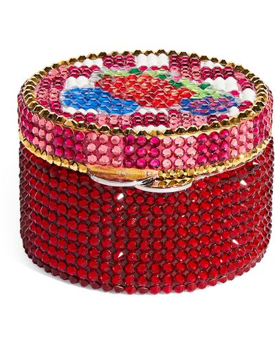 Judith Leiber Crystal-embellished Jam Jar Pillbox - Red
