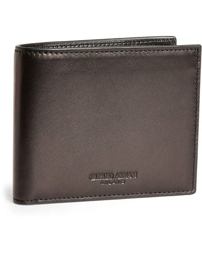 Giorgio Armani Lamb Leather Bifold Wallet - Brown