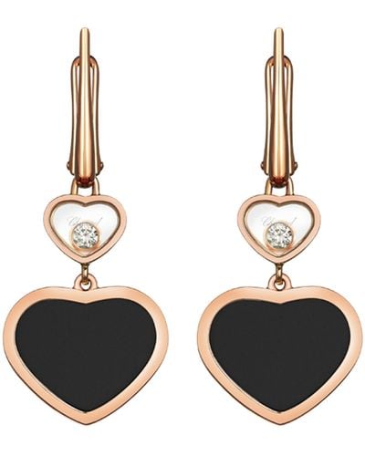 Chopard Happy Hearts Drop Earrings - Black