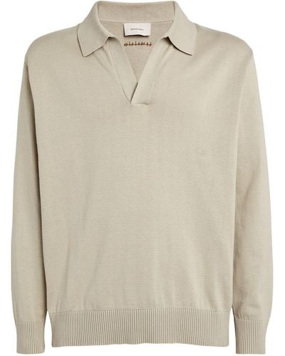 Limitato Collared Polo Sweater - Natural