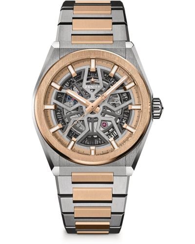 Zenith Titanium And Rose Gold Defy Classic Watch 41mm - Multicolor