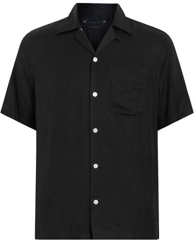 AllSaints Embroidered Sunsmirk Shirt - Black