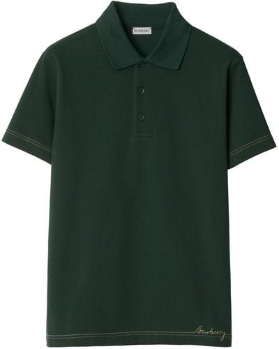 Burberry Cotton Polo Shirt - Green