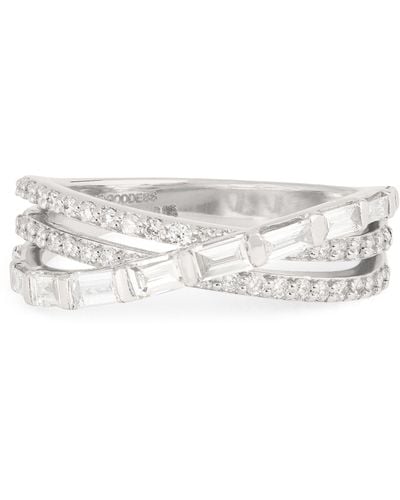 BeeGoddess White Gold And Diamond Bridal Ring - Metallic