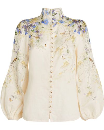 Zimmermann Floral Harmony Blouse - Natural