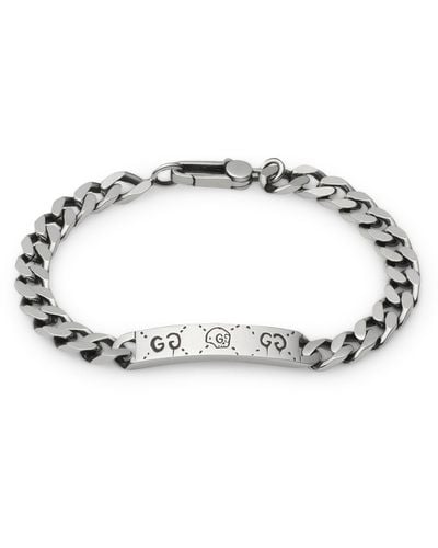 Gucci Sterling Silver Ghost Chain Bracelet - Brown