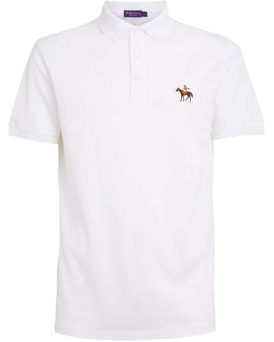Ralph Lauren Purple Label Cotton Logo Polo Shirt - White