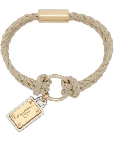 Dolce & Gabbana Marina Cord Bracelet - Metallic