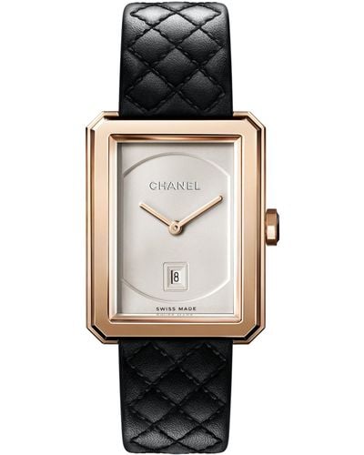 Chanel Medium Beige Gold Boy·friend Watch 26.7mm - Natural