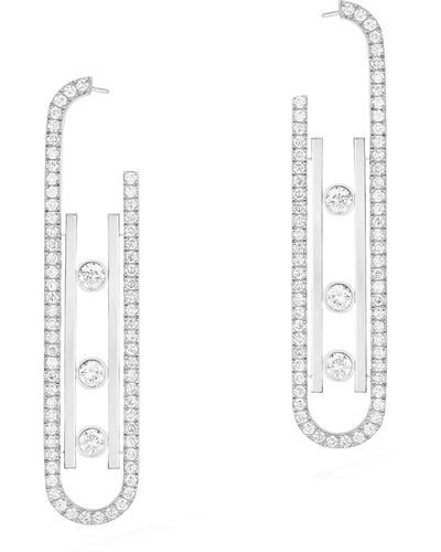 Messika White Gold And Diamond Move 10th Birthday Earrings