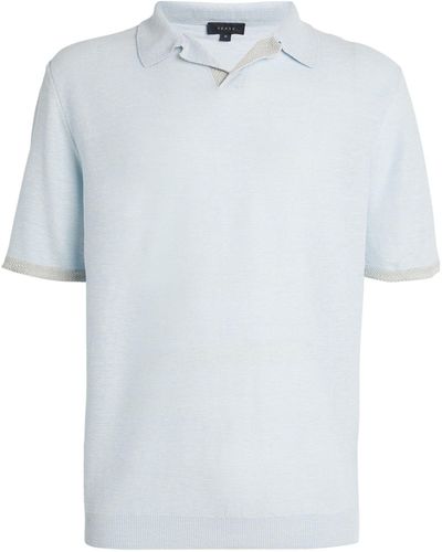 Sease Linen-cotton Polo Shirt - Blue