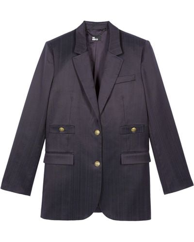 The Kooples Oversized Suit Jacket - Blue