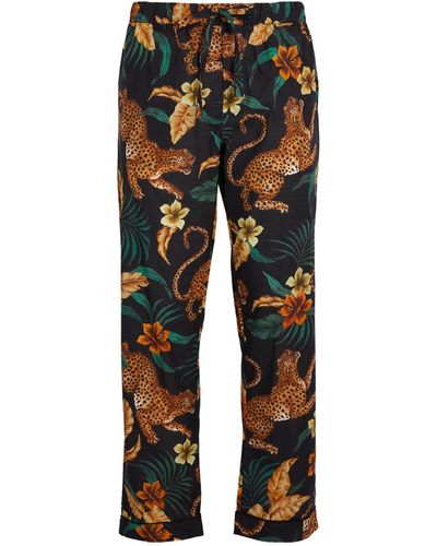Desmond & Dempsey Cotton Soleia Pyjama Bottoms - Multicolour