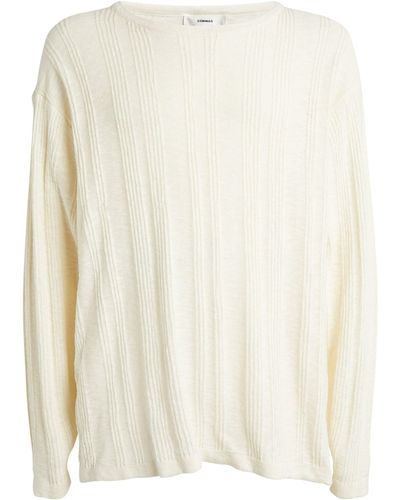 Commas Relaxed Ribbed Sweater - White