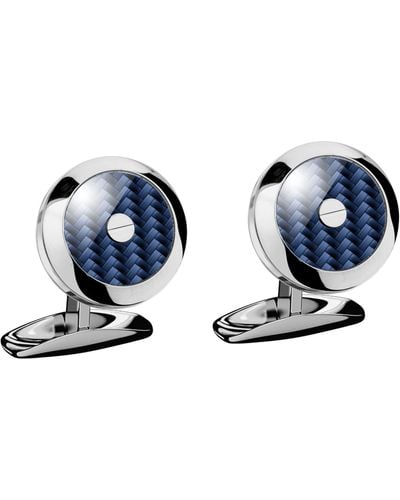 Chopard Stainless Steel And Carbon Fiber Classic Racing Cufflinks - Blue