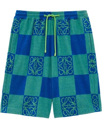 Loewe X Paula's Ibiza Cotton-blend Shorts - Blue