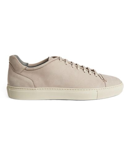 Corneliani Nubuck Leather Low Top Sneakers - Brown