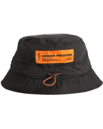 Heron Preston Hpny Logo Bucket Hat - Black