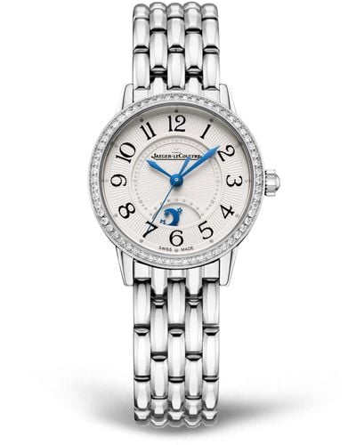 Jaeger-lecoultre Small Stainless Steel And Diamond Rendez-vous Night & Day Watch 29mm - White